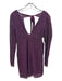 Free People Size 2 Dark Purple Nylon & Polyester Lace Long Sleeve Mini Dress Dark Purple / 2