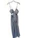 Zara Size S Gray Polyester Spaghetti Strap Acordian Pleated Side Cut Outs Dress Gray / S