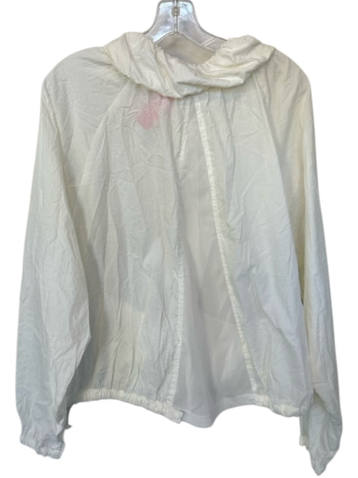 Daily Drills Size M/L Cream Nylon Full Zip Windbreaker Athletic Jacket Cream / M/L