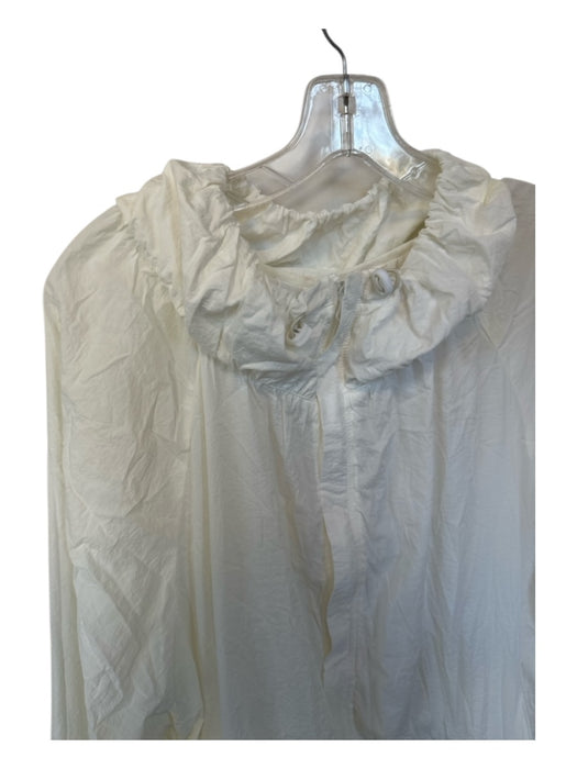 Daily Drills Size M/L Cream Nylon Full Zip Windbreaker Athletic Jacket Cream / M/L