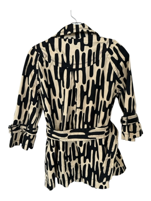 Taikonku Size 4 Cream & Black Cotton Belted Jacket Cream & Black / 4