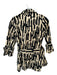 Taikonku Size 4 Cream & Black Cotton Belted Jacket Cream & Black / 4