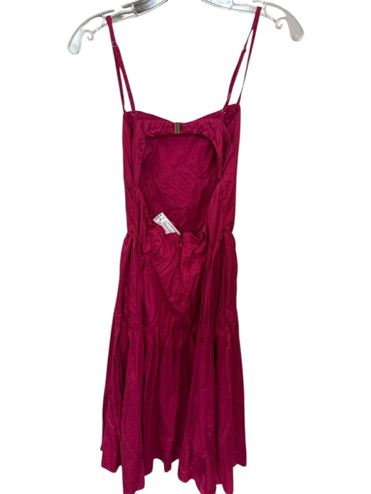Abercrombie & Fitch Size S Magenta Cotton Spaghetti Strap Pleat Detail Dress Magenta / S