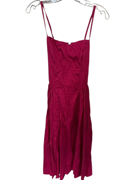 Abercrombie & Fitch Size S Magenta Cotton Spaghetti Strap Pleat Detail Dress Magenta / S