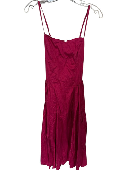 Abercrombie & Fitch Size S Magenta Cotton Spaghetti Strap Pleat Detail Dress Magenta / S