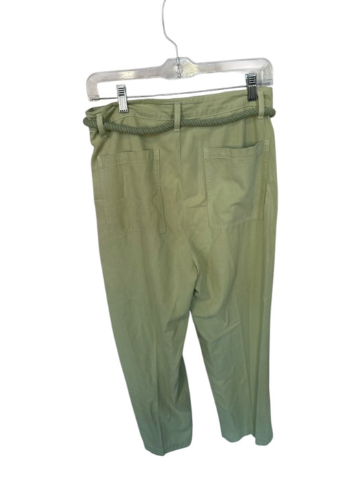 The Great Size 27 Light Green Tencel High Waist Rope Belted Pants Light Green / 27