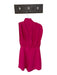 Karlie Size M Pink Polyester Mock Neck Cap Sleeve Buttons Dress Pink / M