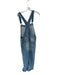 We The Free Size S Med Light Wash Cotton Distressed Wide Leg Denim Overalls Med Light Wash / S