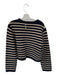 English Factory Size L Tan & Navy Polyester Blend Knit Striped Buttons Sweater Tan & Navy / L