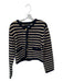 English Factory Size L Tan & Navy Polyester Blend Knit Striped Buttons Sweater Tan & Navy / L