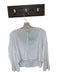 We The Free Size S White Cotton Long Sleeve Ruffle Trim Cropped Top White / S