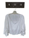 We The Free Size S White Cotton Long Sleeve Ruffle Trim Cropped Top White / S