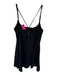 Size M Black Nylon Blend Spaghetti Strap Built - In Shorts Dress Black / M