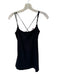 Size M Black Nylon Blend Spaghetti Strap Built - In Shorts Dress Black / M