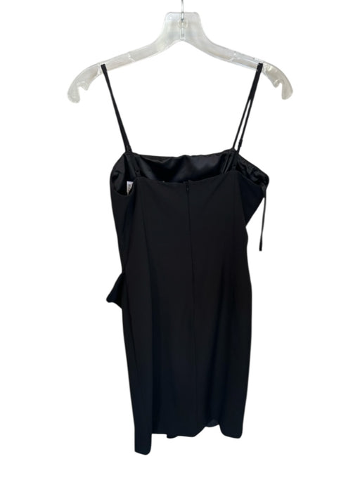 Bardot Size M Black Polyester Spaghetti Strap Ruffle Back Zip Dress Black / M
