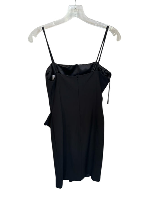 Bardot Size M Black Polyester Spaghetti Strap Ruffle Back Zip Dress Black / M