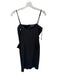 Bardot Size M Black Polyester Spaghetti Strap Ruffle Back Zip Dress Black / M