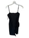 Bardot Size M Black Polyester Spaghetti Strap Ruffle Back Zip Dress Black / M