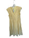All:Row Size S Yellow Cotton Cap Sleeve Pleat Detail Buttons Maxi Dress Yellow / S