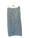 Agolde Size 27 Light Wash Organic Cotton High Waist Side Slits Maxi Denim Skirt Light Wash / 27