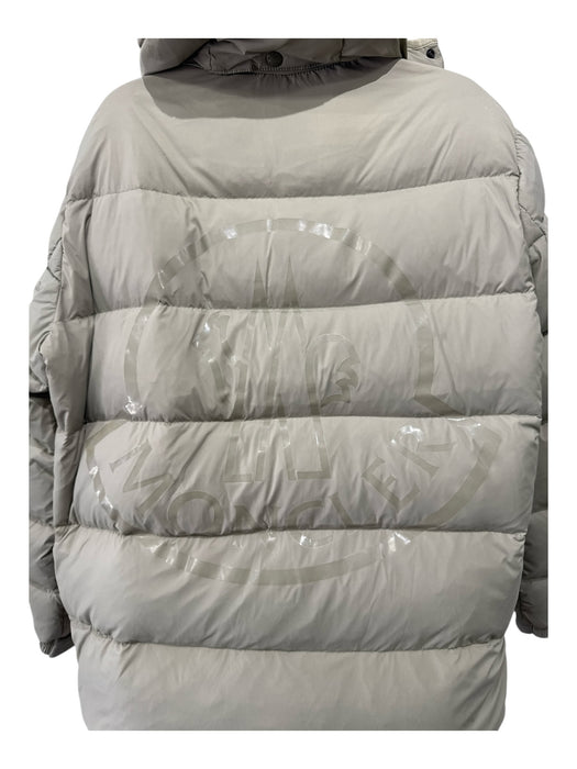 Moncler Size 2/M Light olive Polyester Puffer Zip Front Hood Jacket Light olive / 2/M