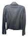 Elie Tahari Size XS Black Leather Python Embossed Silver Hardware Moto Jacket Black / XS