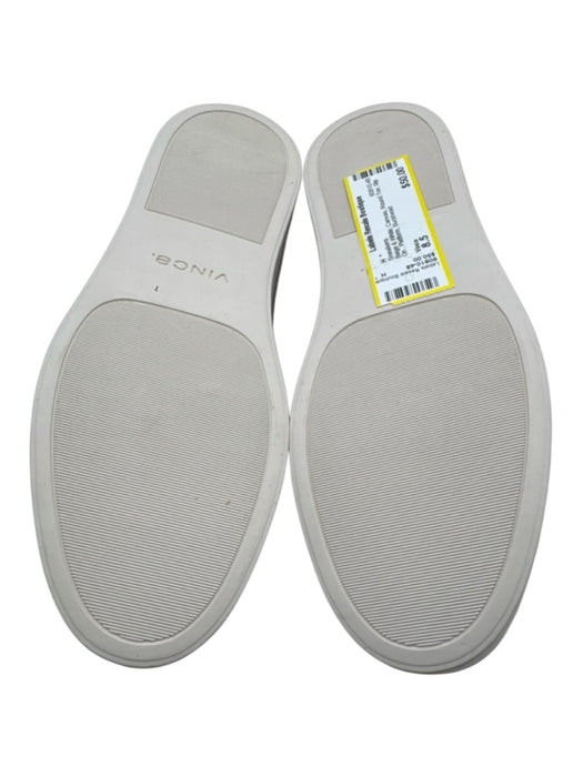 Vince Shoe Size 8.5 Beige & White Canvas Round Toe Slip On Platform Sneakers Beige & White / 8.5