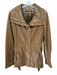 Marc New York Size L Split Pea Green Leather Brass Hardware Collar Coat Split Pea Green / L