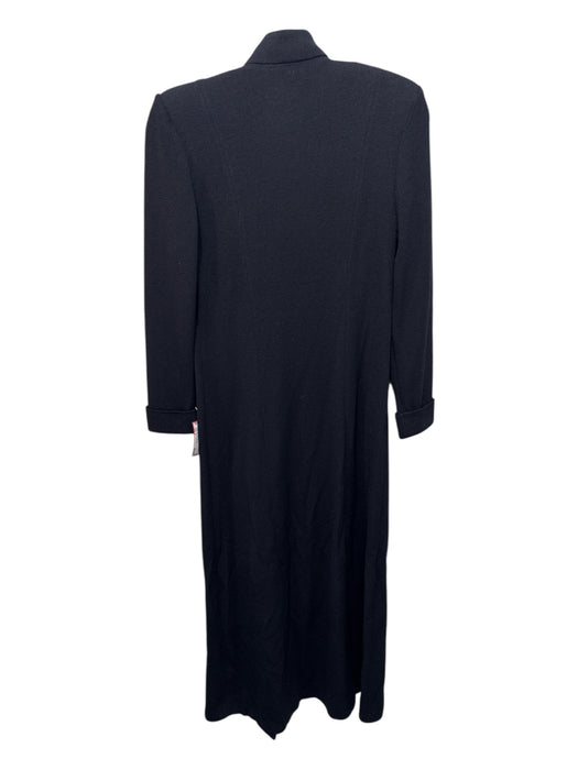 St John Collection Size 6 Black Wool Blend Long Sleeve Solid Maxi Dress Black / 6