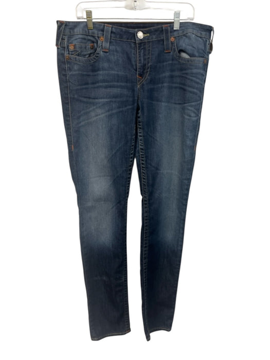 True Religion Size 34 Medium Wash Cotton Solid Jean Men's Pants Medium Wash / 34