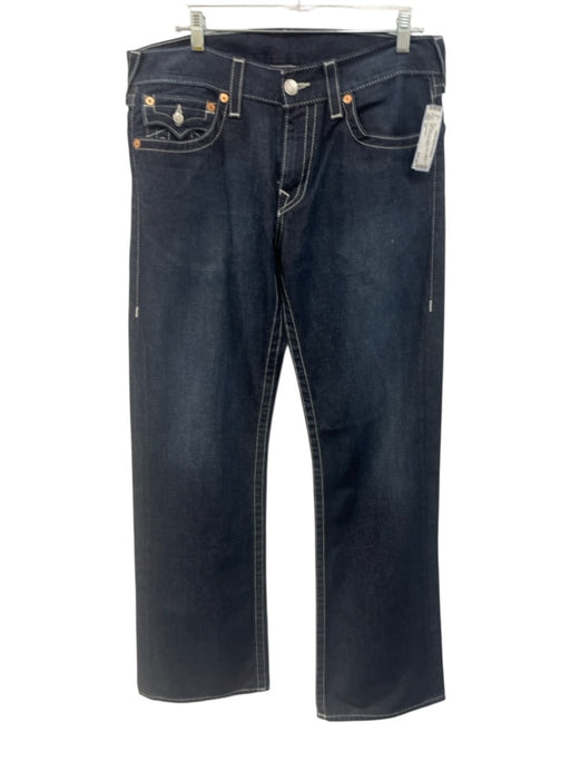 True Religion Size 33 Dark Wash Cotton Solid Bootcut Jean Men's Pants Dark Wash / 33