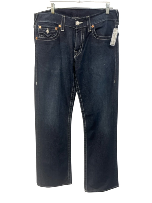 True Religion Size 33 Dark Wash Cotton Solid Bootcut Jean Men's Pants Dark Wash / 33