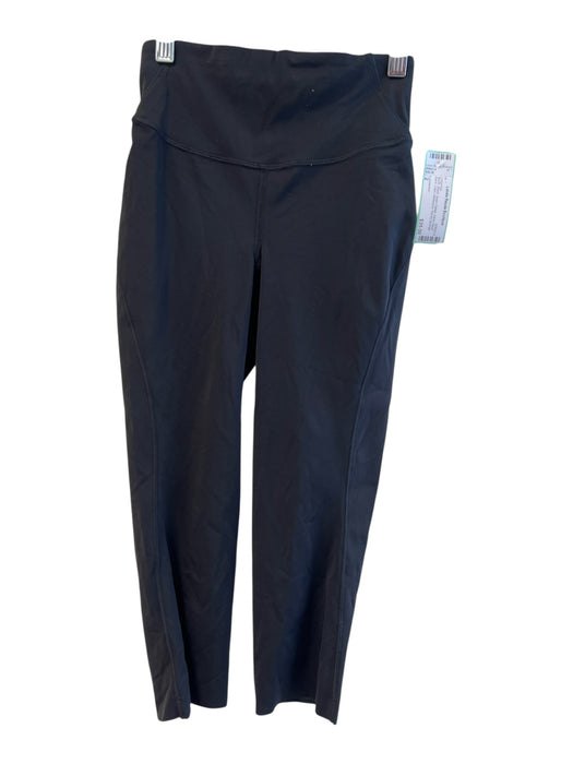 Lululemon Size 2 Black Nylon Seam Detail Wide Waist Band Capri Leggings Black / 2