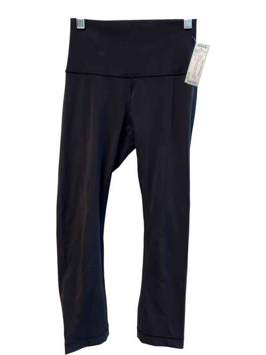 Lululemon Size 2 Black Nylon Seam Detail Wide Waist Band Ankle Length Leggings Black / 2