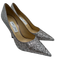 Jimmy Choo Shoe Size 41 Silver Glitter Pointed Toe Stiletto Pumps Silver / 41