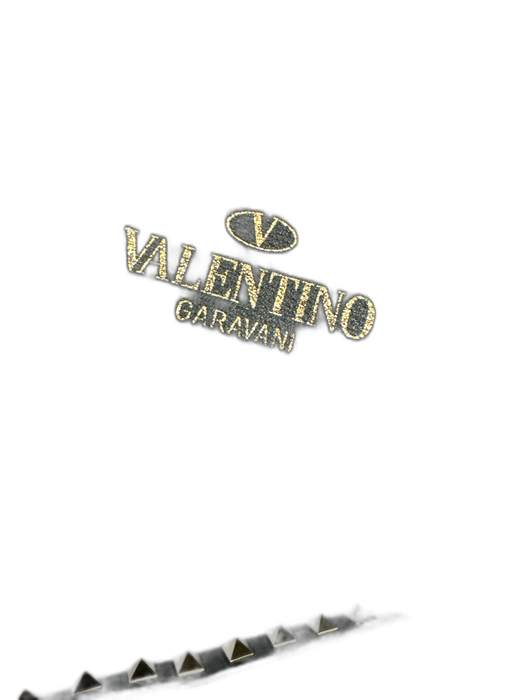 Valentino Garavani Black & Gold Leather Rockstud Turn Lock Tote Bag Black & Gold / M