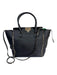Valentino Garavani Black & Gold Leather Rockstud Turn Lock Tote Bag Black & Gold / M