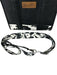 Wrangler Black Leather Top Handles Whipstitch Cow Print Bag Black