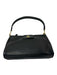 Coach Black Leather goldtone hardware Twist Close Bag Black