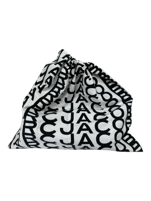 Marc Jacobs Black & Beige Cotton & Polyester Monogram Zip Close Bag Black & Beige