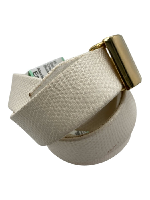Alexis Kirk Cream & Gold Patent Textured Belts Cream & Gold / Est XS/S