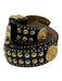 Code Azure Black, Silver, Gold Leather Studded Belts Black, Silver, Gold / 36