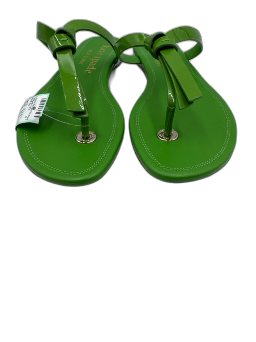Kate Spade Shoe Size 9.5 Green Leather Flip Flop Bow Detail Sandals Green / 9.5