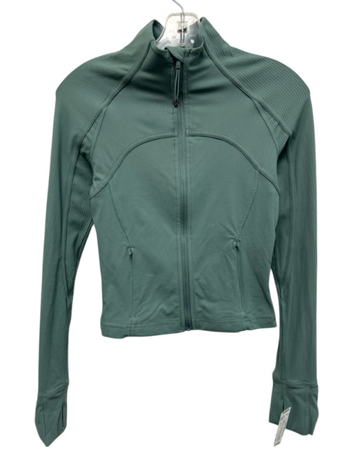 Lululemon Size 4 Sage green Nylon Blend Long Sleeve Mock Neck Ribbed Jacket Sage green / 4