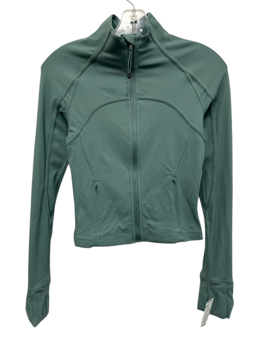 Lululemon Size 4 Sage green Nylon Blend Long Sleeve Mock Neck Ribbed Jacket Sage green / 4