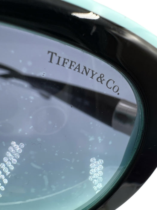 Tiffany & Co. Blue & Black Acetate Oval Sunglasses Blue & Black