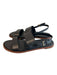 Cole Haan Shoe Size 8 Black Leather Slingbacks Buckle Open Toe Flat Shoes Black / 8