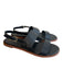 Cole Haan Shoe Size 8 Black Leather Slingbacks Buckle Open Toe Flat Shoes Black / 8