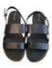 Cole Haan Shoe Size 8 Black Leather Slingbacks Buckle Open Toe Flat Shoes Black / 8