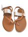 Cole Haan Shoe Size 8 Brown Leather Slingbacks toe strap Almond Toe Flat Shoes Brown / 8